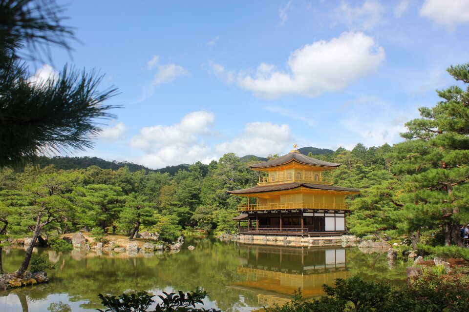 Golden pavilion garden nature