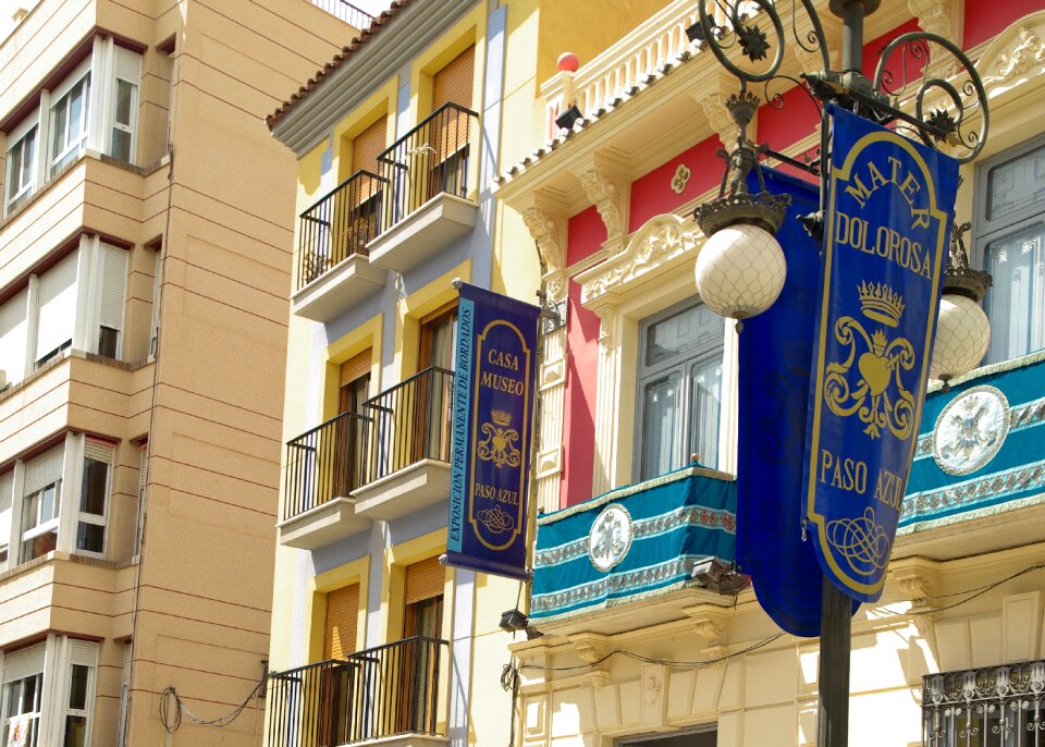 Holy week balconies flags