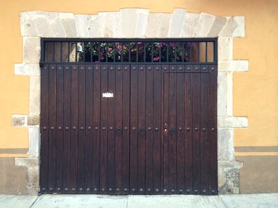 Entrance wood architectural photo