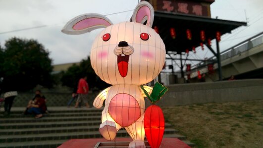 The lantern festival rabbit flower 燈 photo
