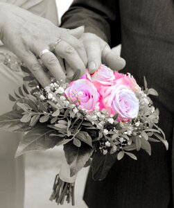 Bouquet pink flowers