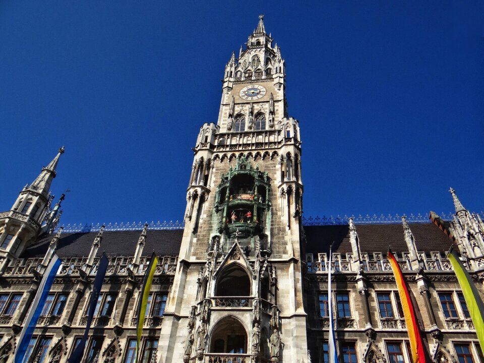Town hall tower architecture marienplatz