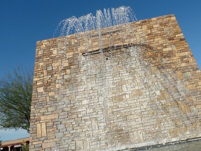 Wall water brick photo