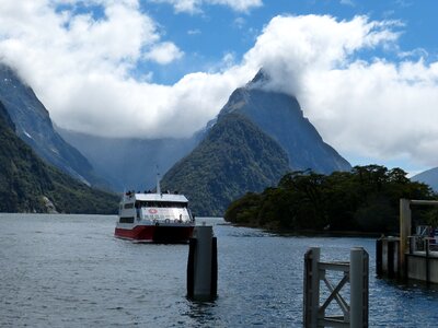 Landscape milford sound nature photo