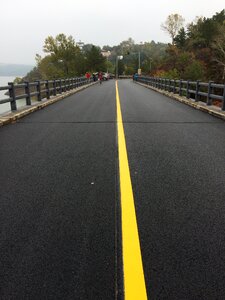 Road yellow centerline visit