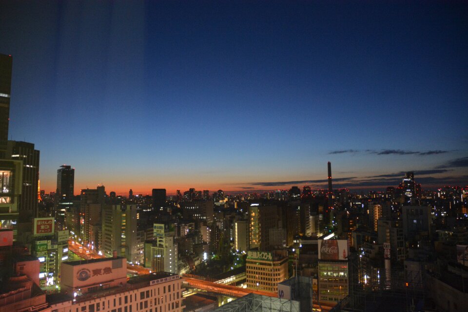 The night sky tokyo japan