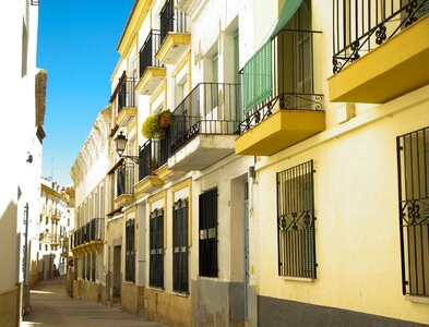 Lane balconies architecture photo