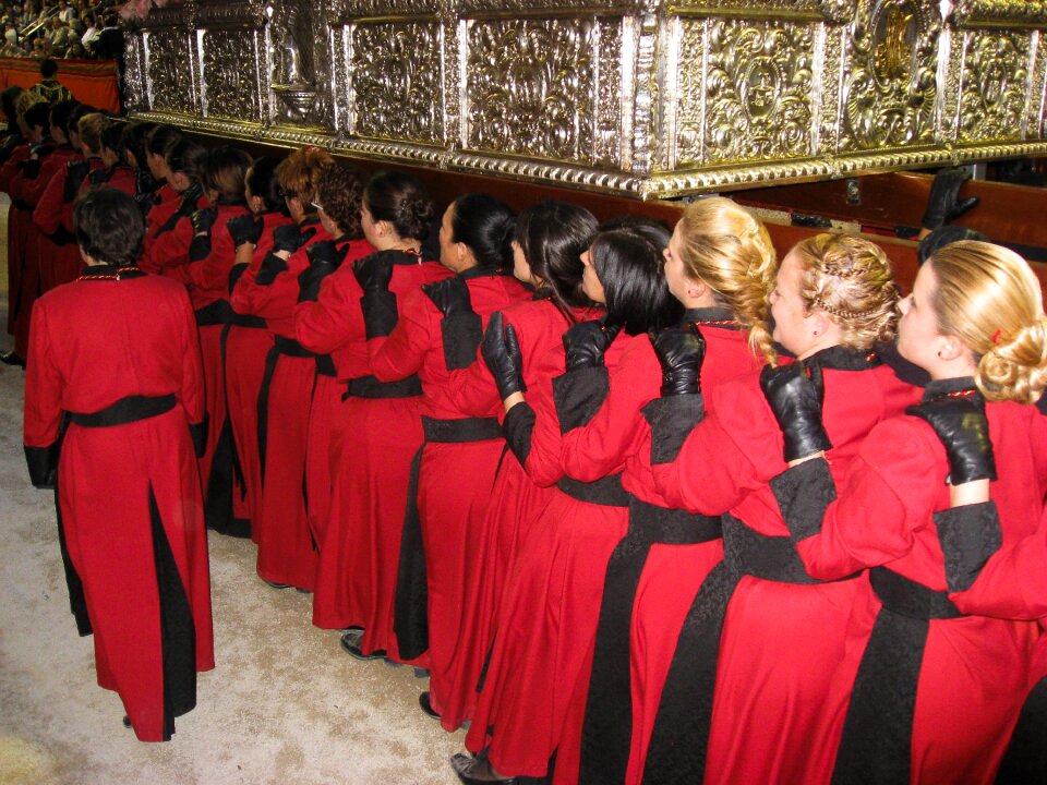 Holy week parade virgin