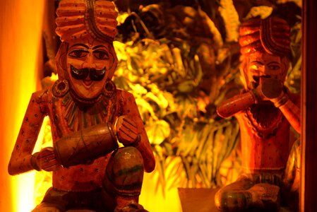 Yellow statue carving