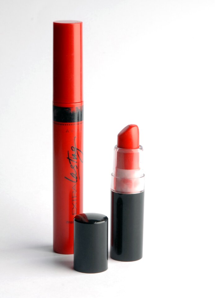 Red black modern still life