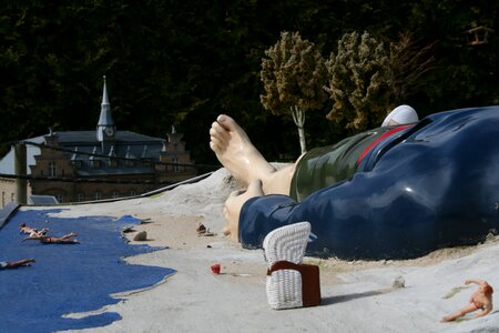 Foot swimmer sand