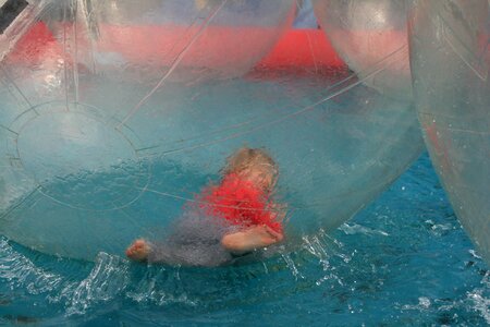 Water giant water ball blue