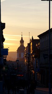 Sunset city town