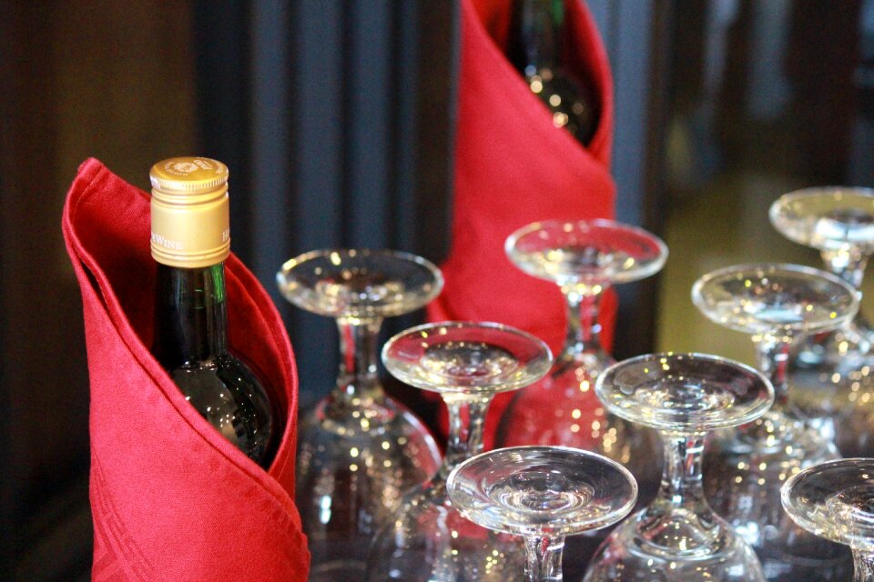 Wine glasses table props