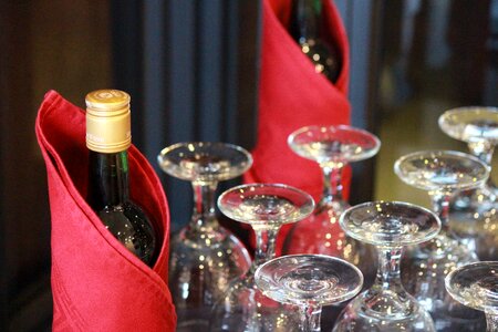 Wine glasses table props