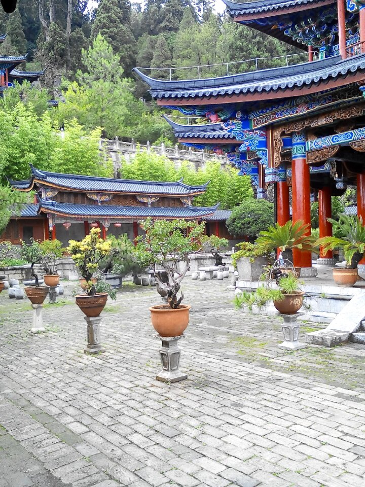Chinese style garden view pavilion