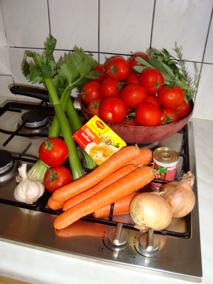 Still life vegetable soup