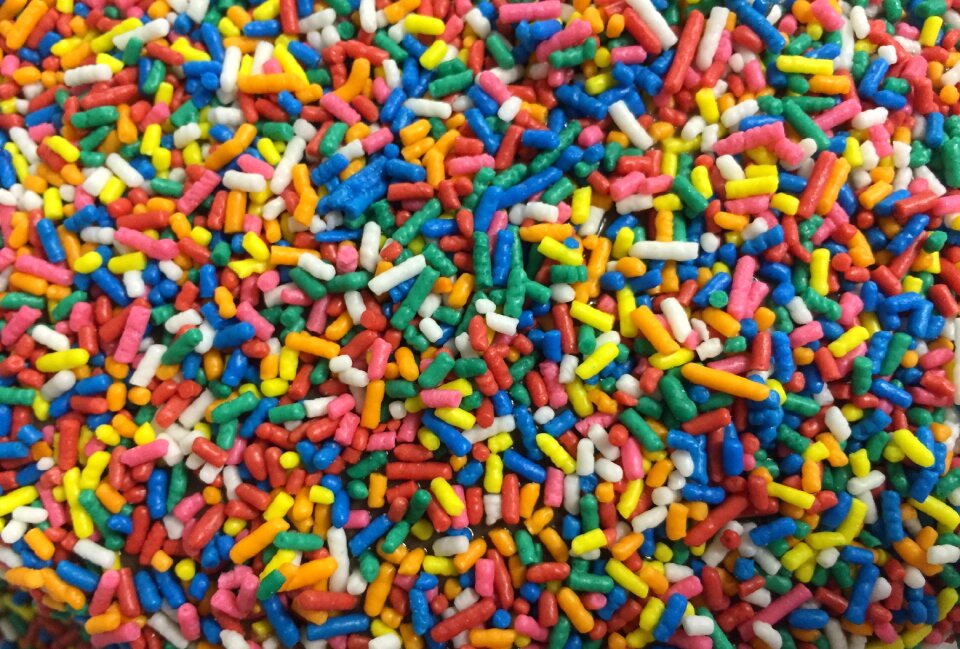 Colorful pie decoration