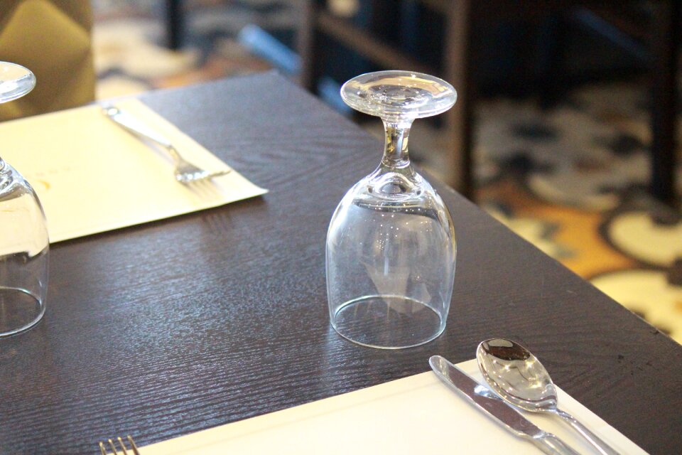 Wine glasses table props