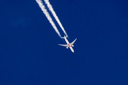Blue sky flight aircraft photo