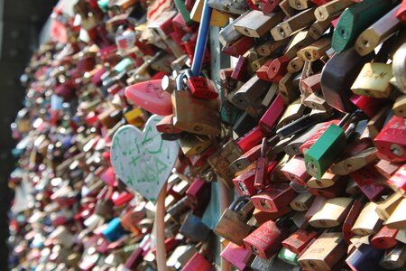 Friendship padlocks symbol photo