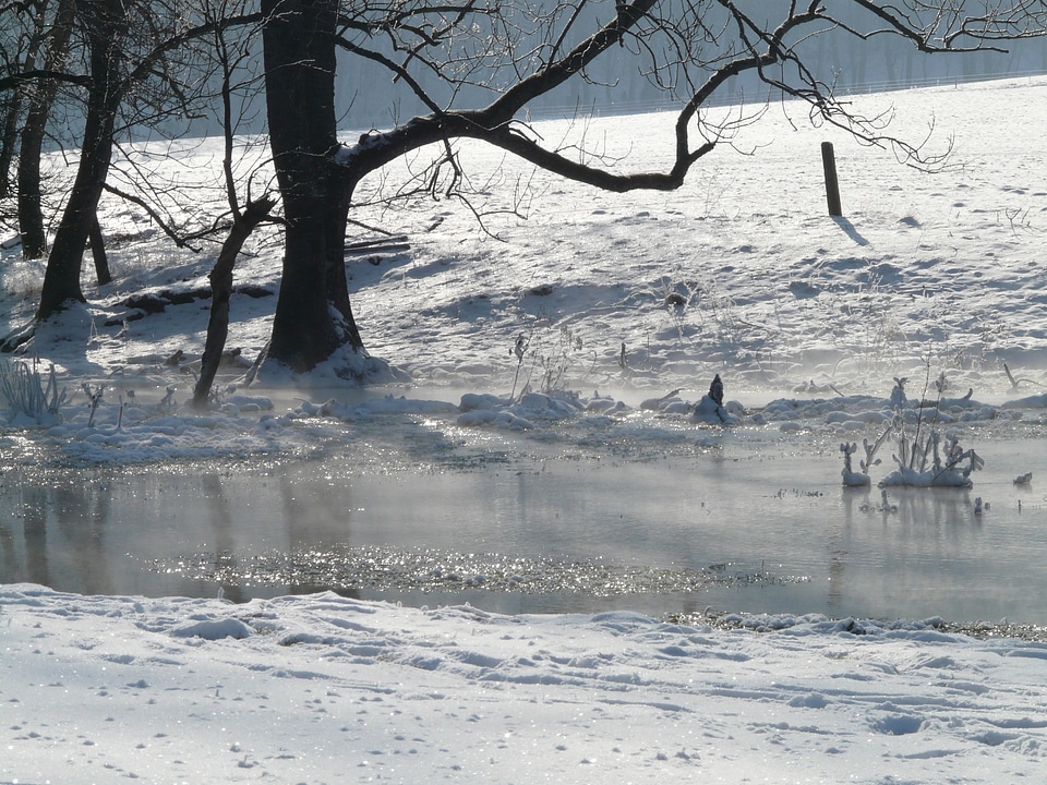 Hoarfrost snow deep snow