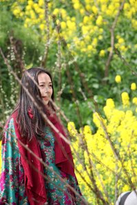 Spring woman nature