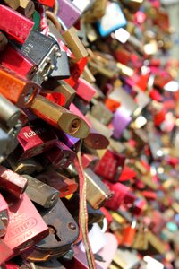 Friendship padlocks symbol photo