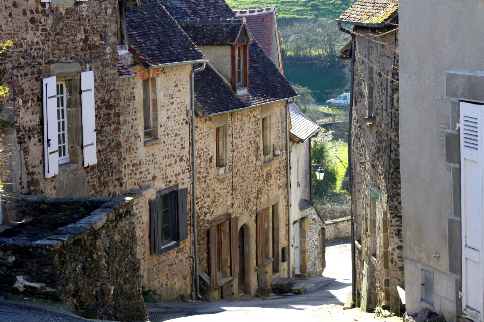 Medieval street angles sur l'anglin ancient houses berry france old french cottages