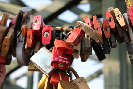 Friendship padlocks symbol photo