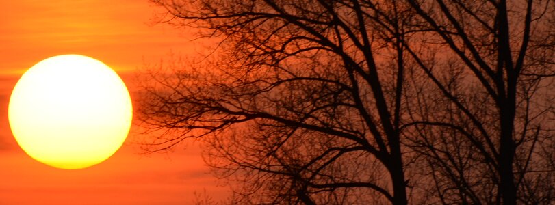 Brand orange colorful sunset