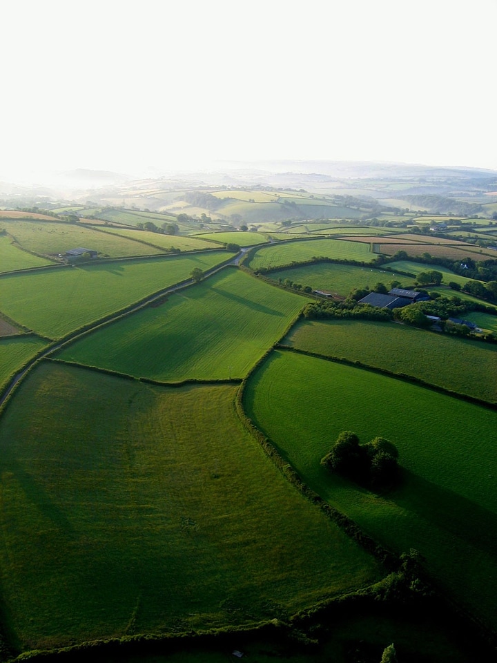 Fields countryside rolling hills photo