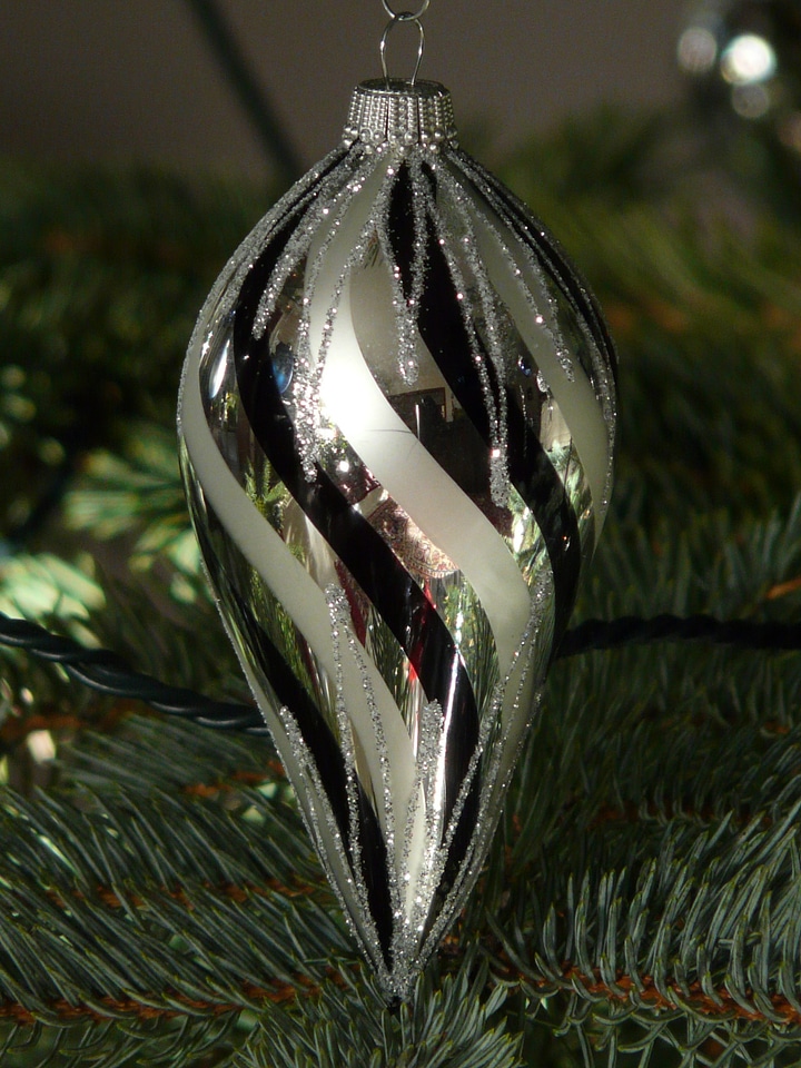 Christmas bauble weihnachtsbaumschmuck silver