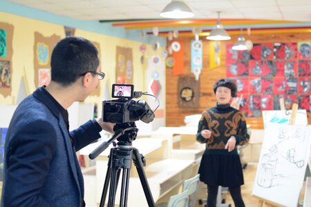 Interview recording shooting