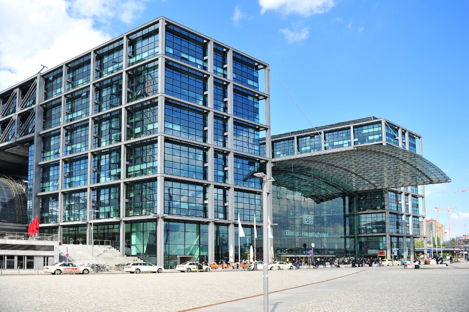 Railway station travel building