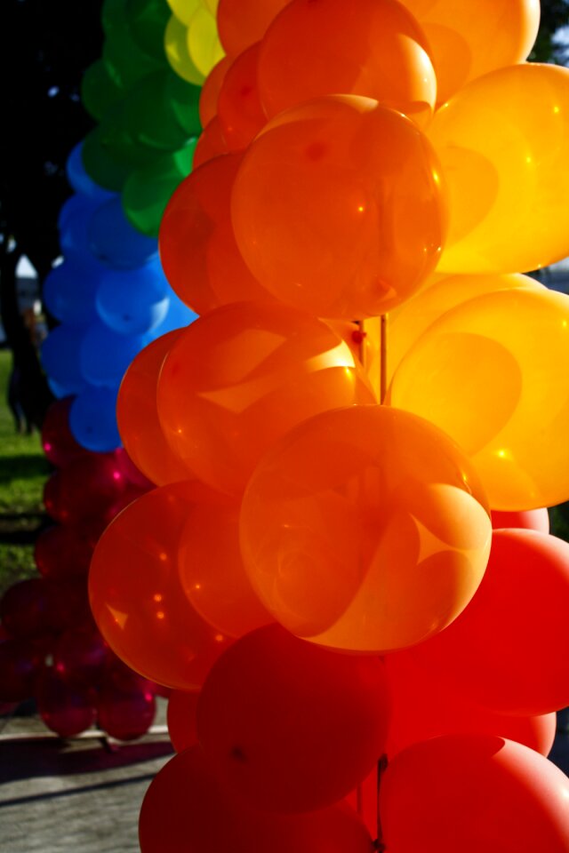Blue red orange