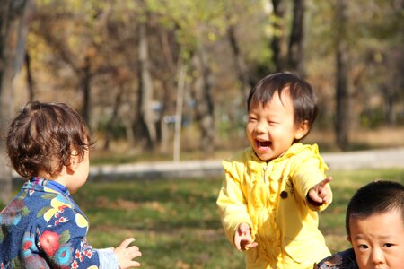 Happy kids autumn