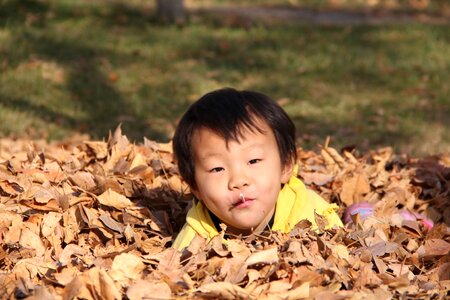 Happy kids autumn