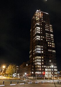 City ​​view evening enschede