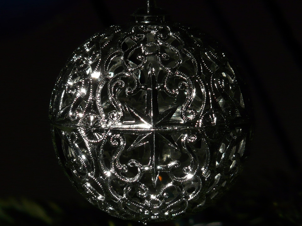 Christmas bauble weihnachtsbaumschmuck silver