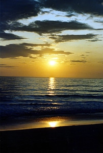 Beach water reflection photo