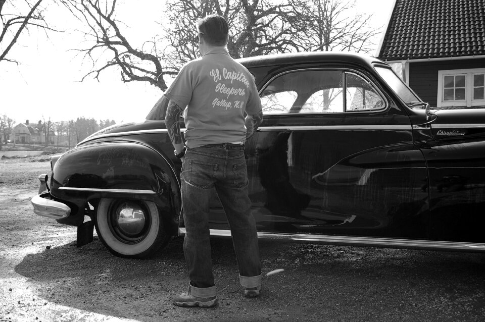 Hubby the longing old car