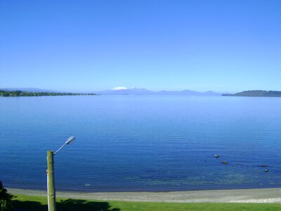 New zealand lake blue photo