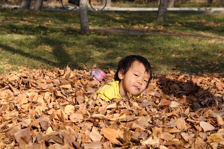 Happy kids autumn