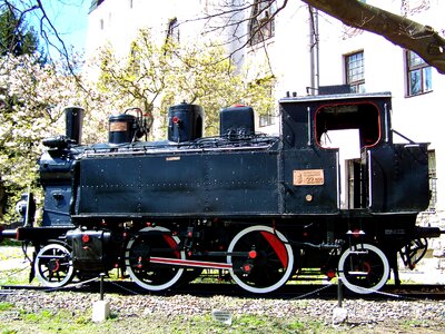 Steam engine old rail photo