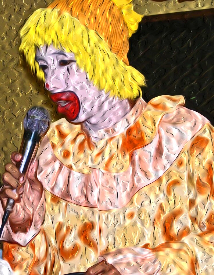 Clown yellow microphone