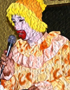Clown yellow microphone