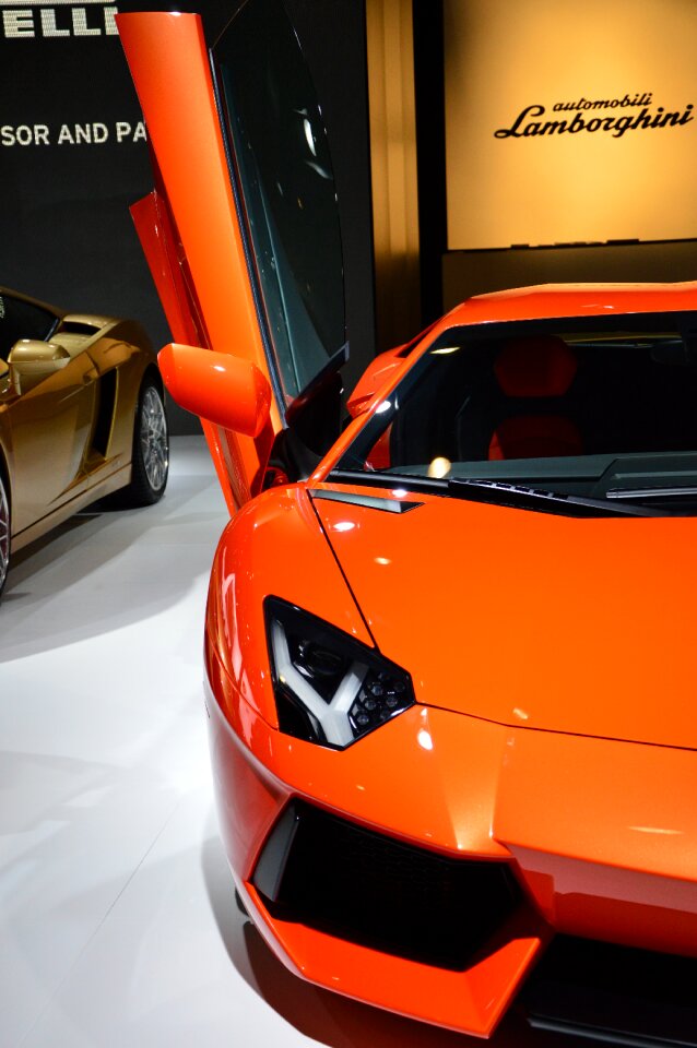 Black car auto show