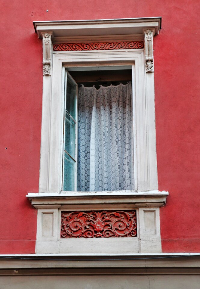 Opened open curtain