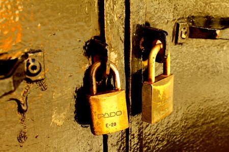 Sealed iron door close photo